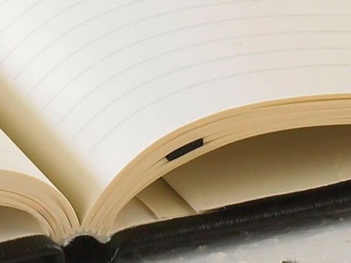 Habana notebooks have creamy ivory pages in blank or ruled.